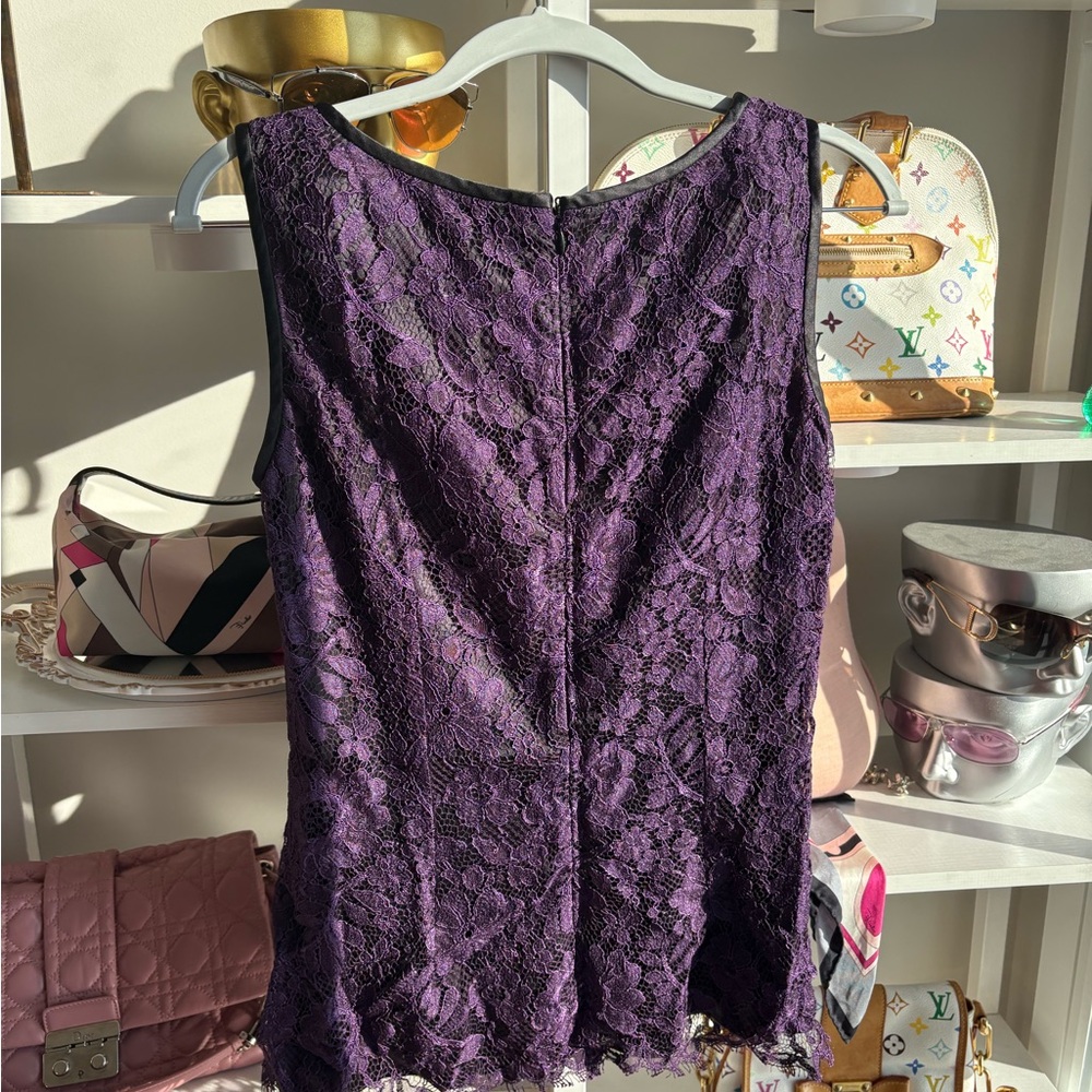 Dolce & Gabbana Deep Purple Lace Top - Picture 7 of 7